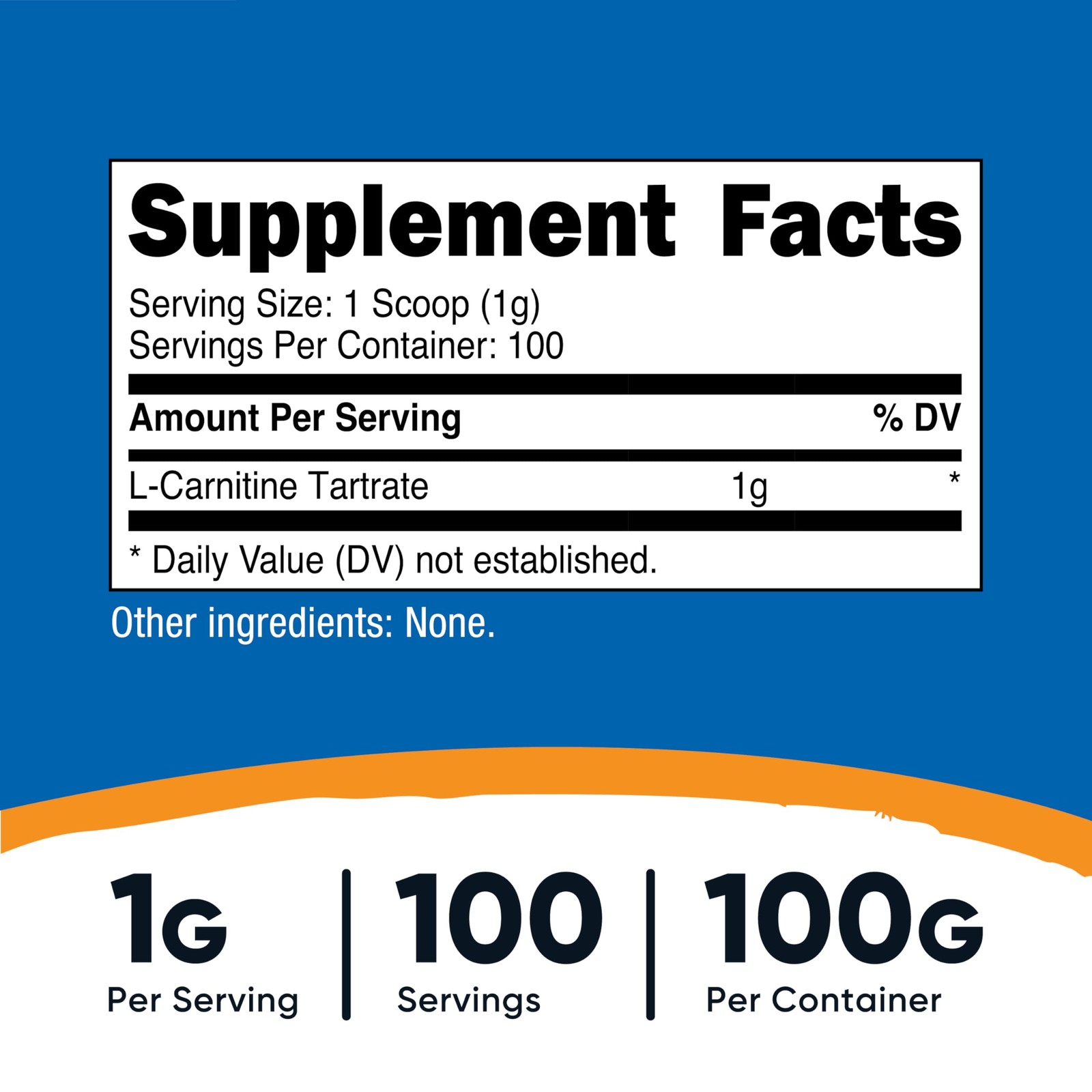 Nutricost L-Carnitine Tartrate Powder (100 Grams) 3.53 Ounce (Pack of 1), Red