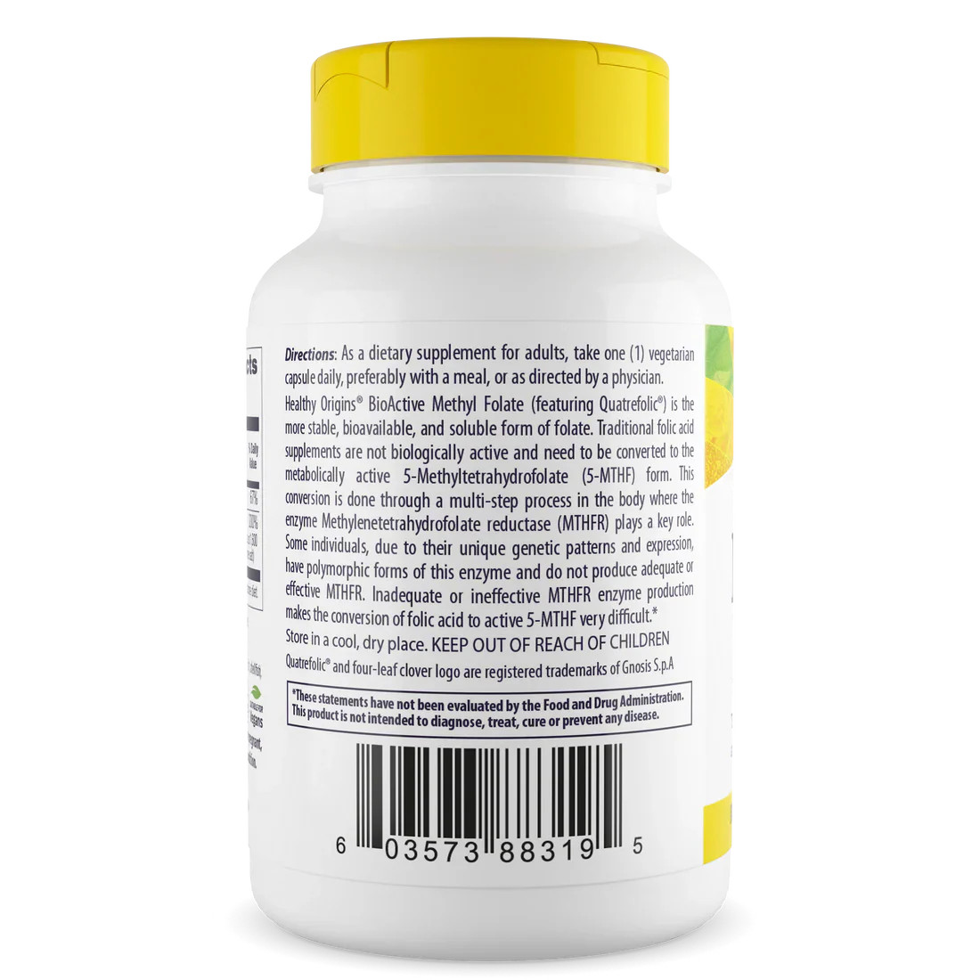 Healthy Origins Methyl Folate 800 mcg | 120 Veggie Capsules
