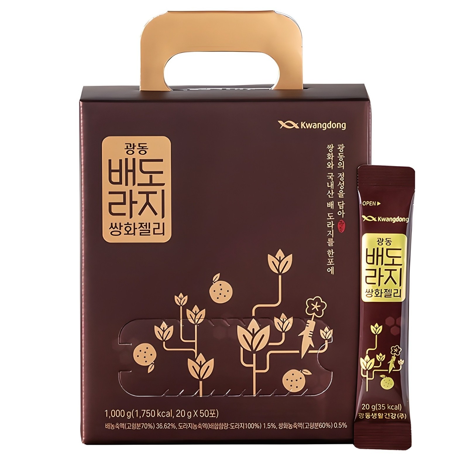 Kwangdong Korean Pear & Balloon Flower Ssanghwa Jelly Stick 20g x 50 (1000g)