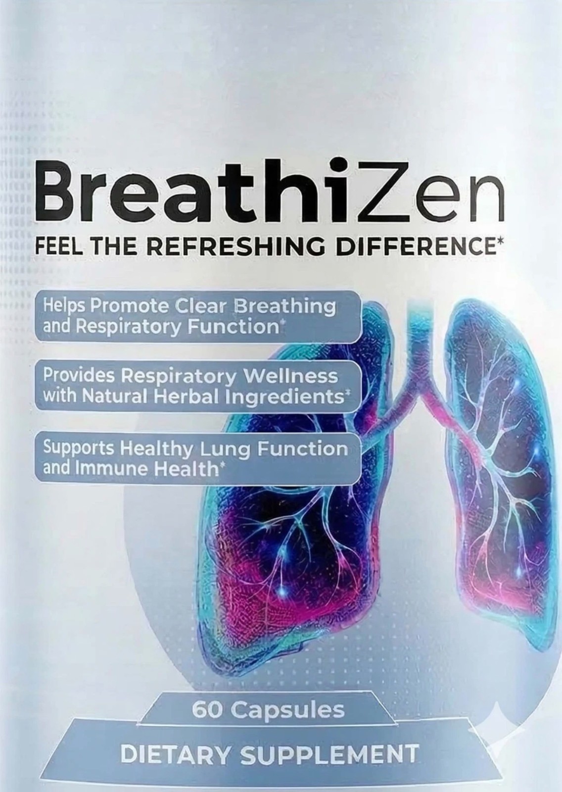 BreathiZen Lung and Breathing Health Support Dietary Supplement 120 Capsules
