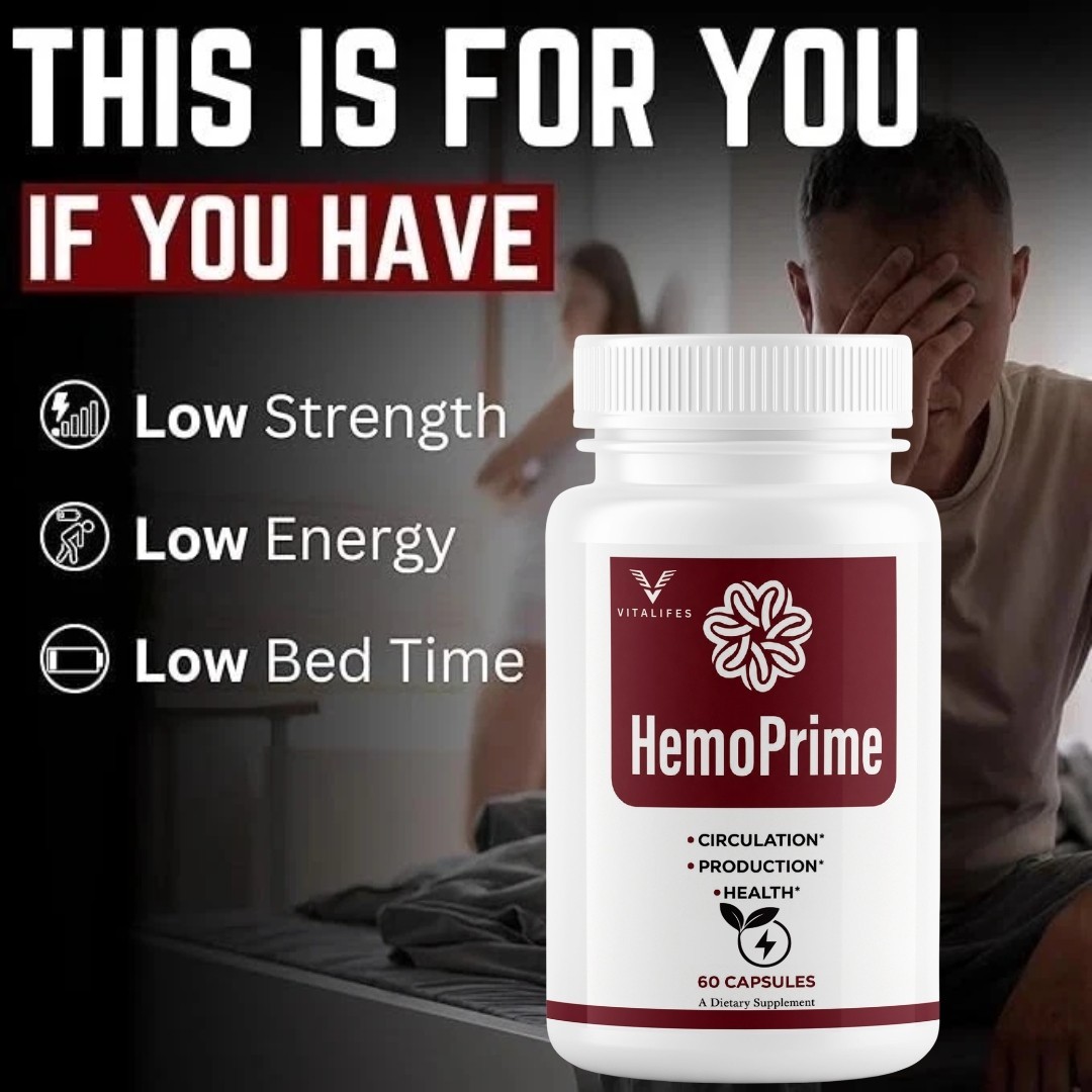 (1 Pack) HemoPrime Male Performance, Hemo Prime Support