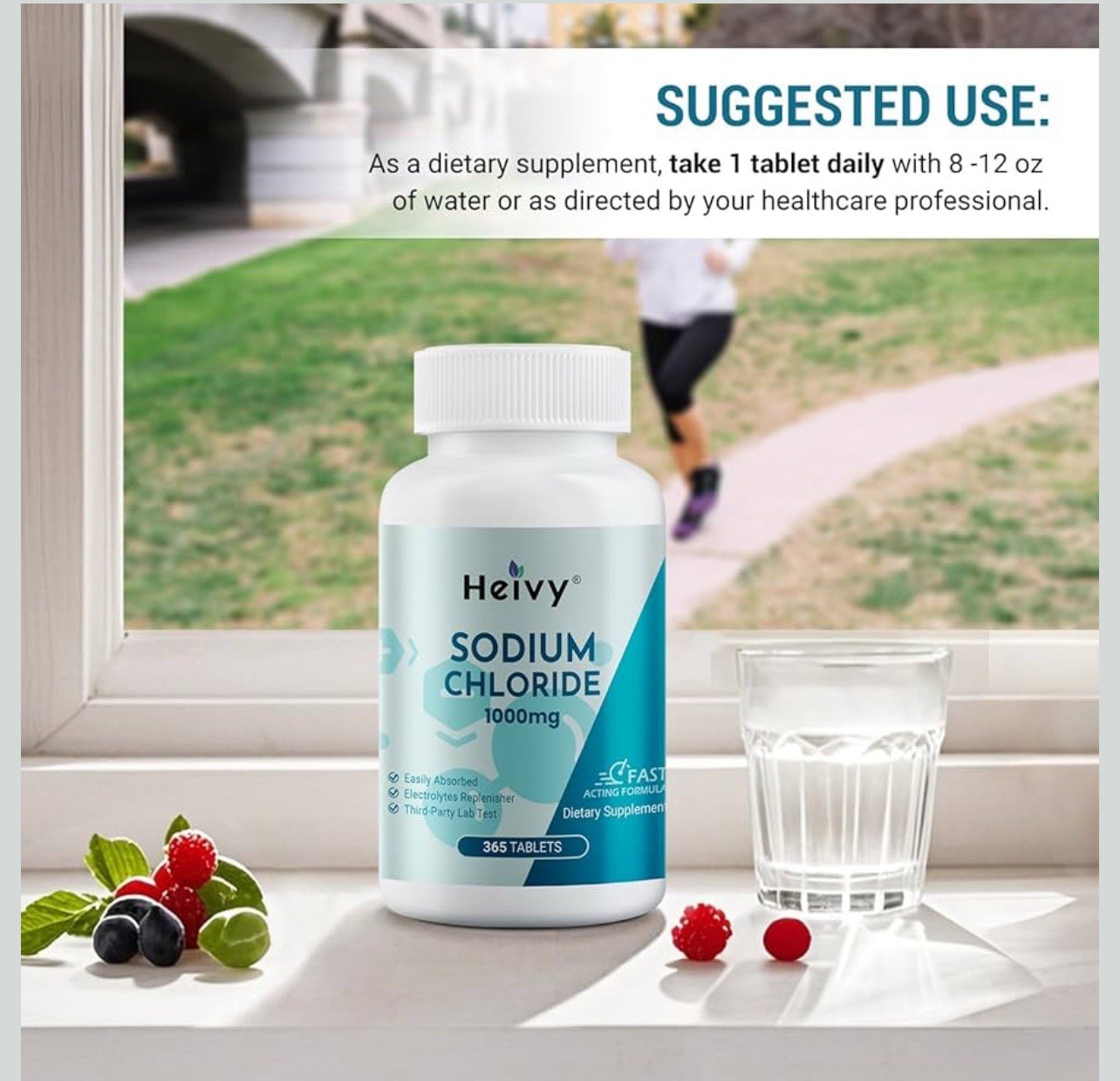 Heivy – Sodium Chloride 1000 MG – Fast Acting Formula Exp 05/2028