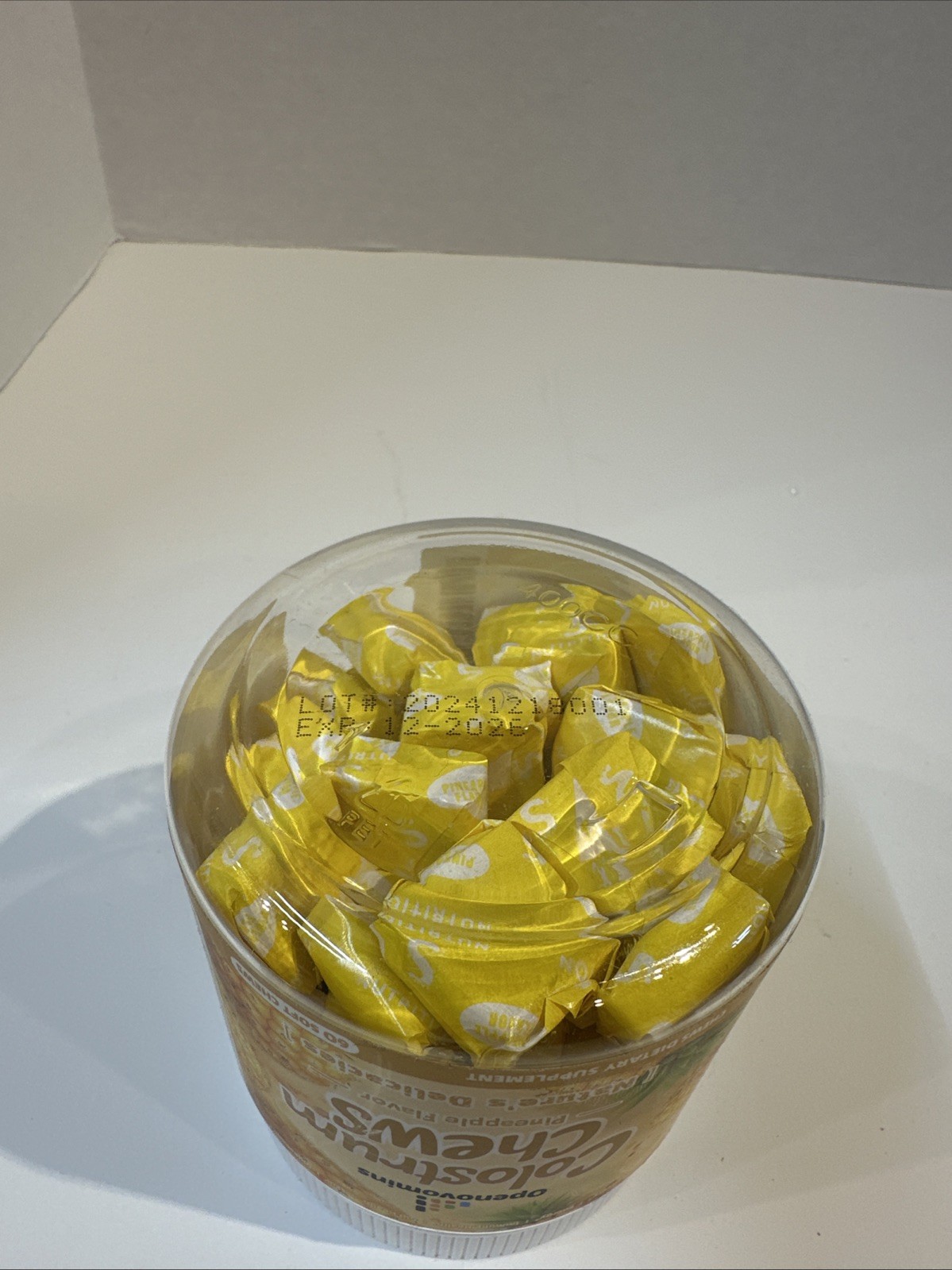 New Openovomins Colostrum Soft Chews Pineapple 60ct Immune Gut Skin Expires12-26