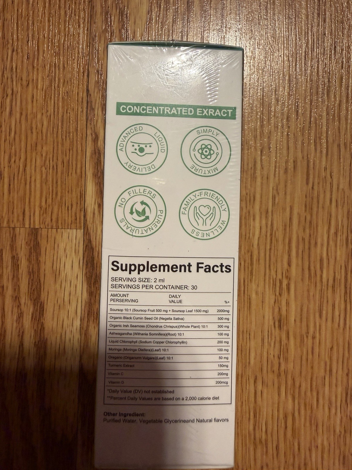 nutrivee Soursop Seamoss Moringa Oregano Black Seed Oil Liquid Drops 2 fl oz