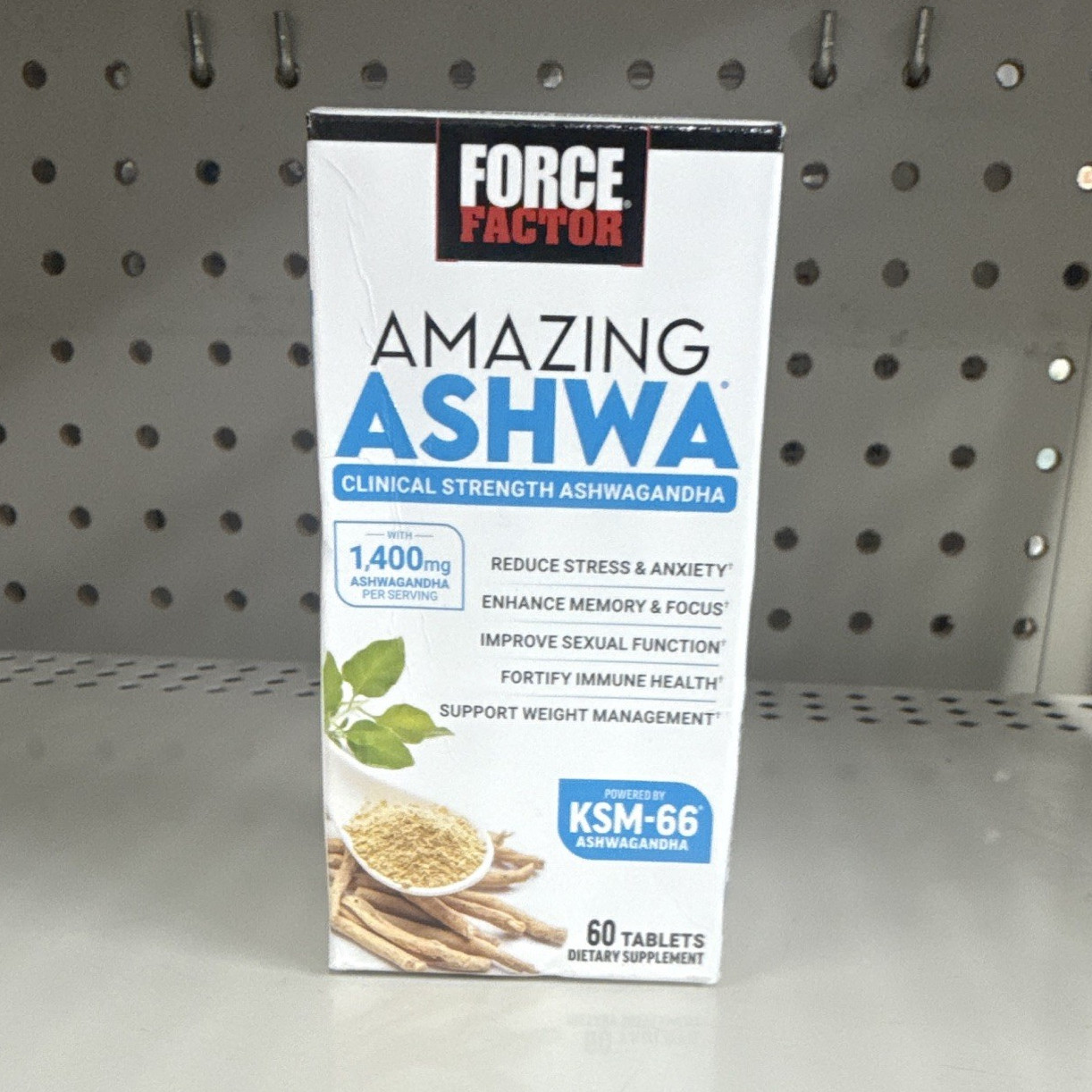 Force Factor Amazing Ashwa Clinical Strength KSM-66 Ashwagandha 60 Tablets