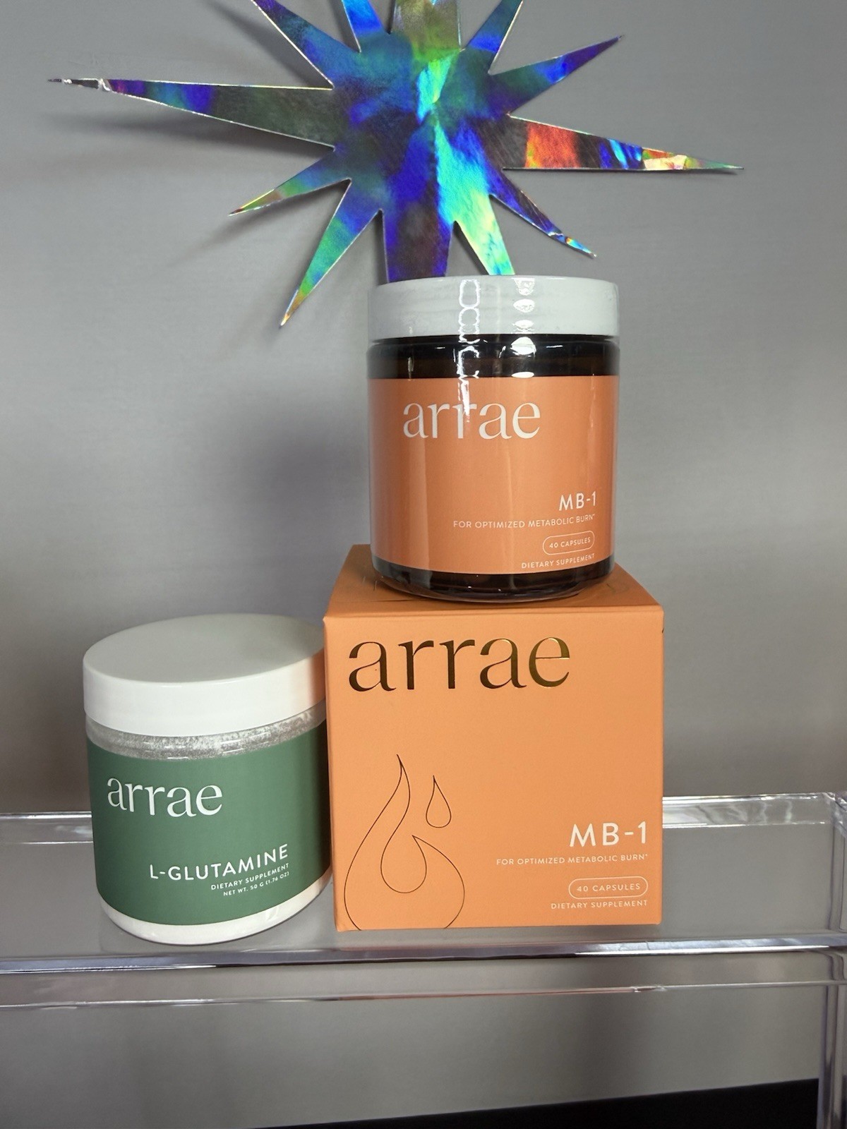 arrae MB-1 Capsules + L-Glutamine Powder Metabolic & Gut Support 1.76 oz