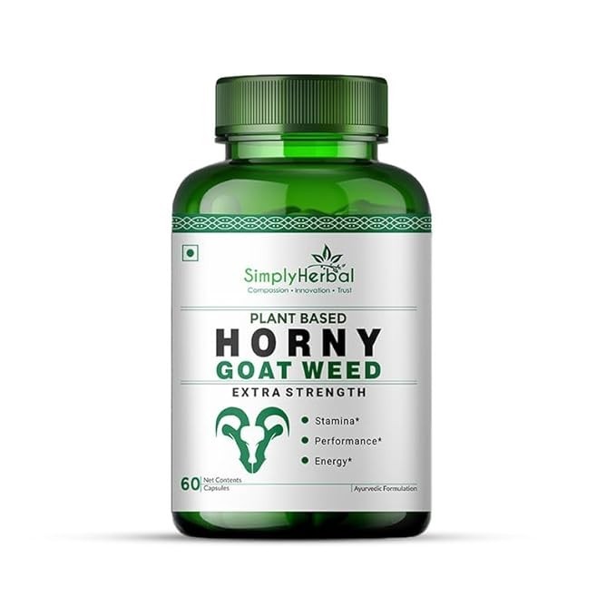 Simply Herbal Horny Goat Weed Epimedium Extract 60 Capsuel Long Expiry