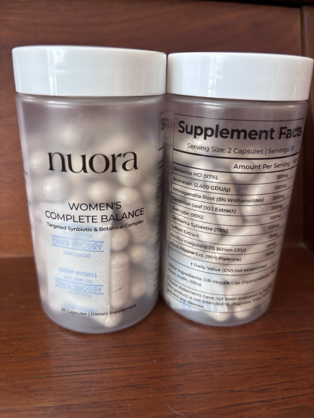 2 ct Nuora Women’s Complete Balance Synbiotic & Botanical Complex 60 Caps 350mg