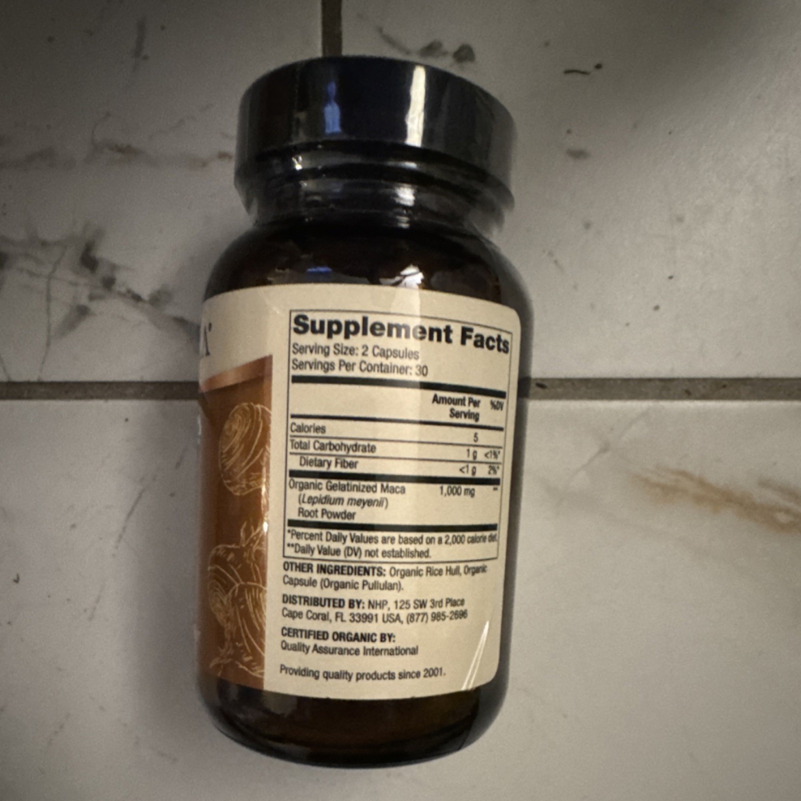 Dr. Mercola Organic Gelatinized Maca 1000mg 60 Capsules EXP 06/2026