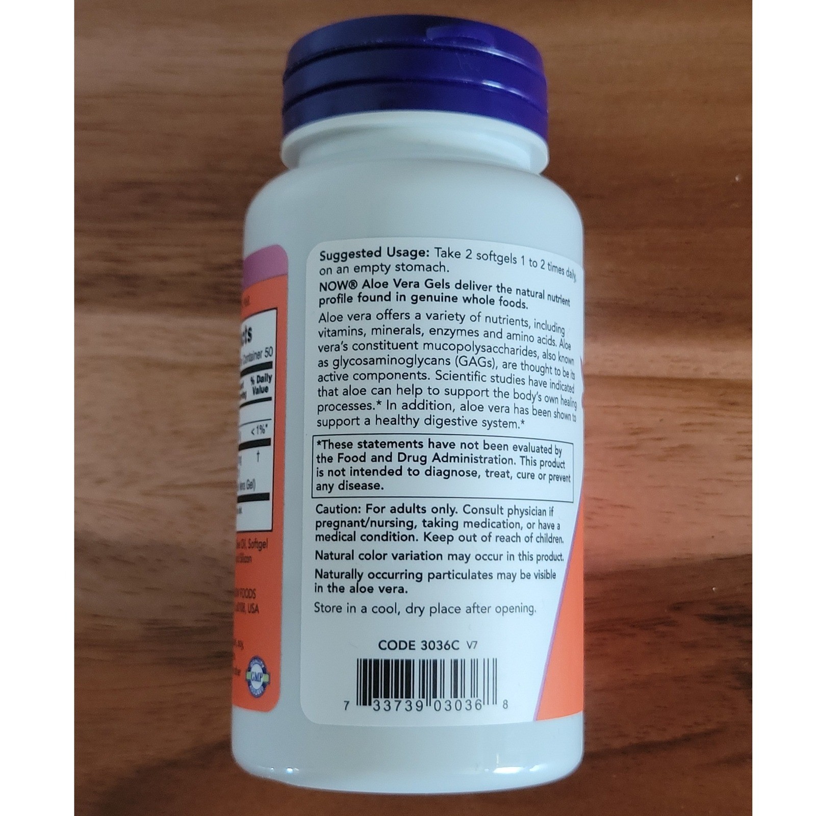 NOW Foods Aloe Vera Gels 10000 mg 100 softgels Digestive Health exp 10/28