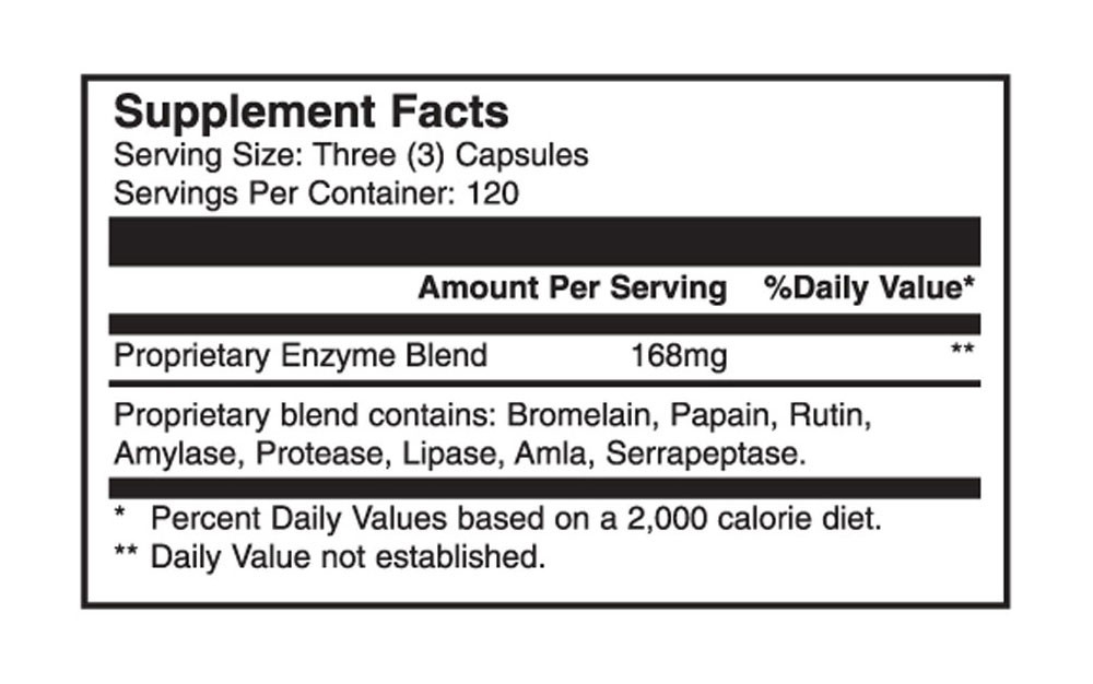 Vitalzym Extra Strength Systemic Enzymes 360 Liquid Gel Caps – World Nutrition