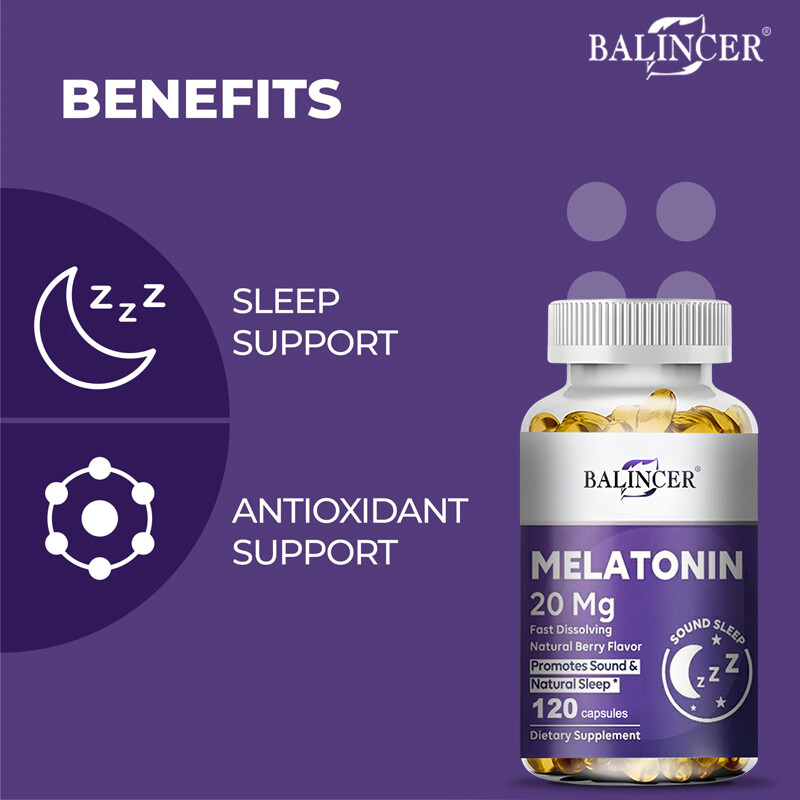 Sleep 20MG Capsules Support Sleep, Non-GMO, Gluten-free ​