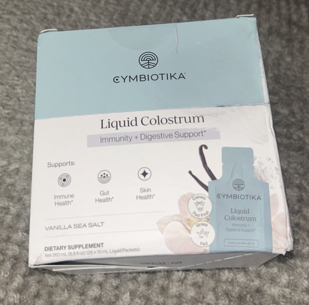 Cymbiotika ~ Liquid Colostrum ~*Vanilla Sea Salt*~ 26 Pk ~ Sealed ~ Exp.11/2026