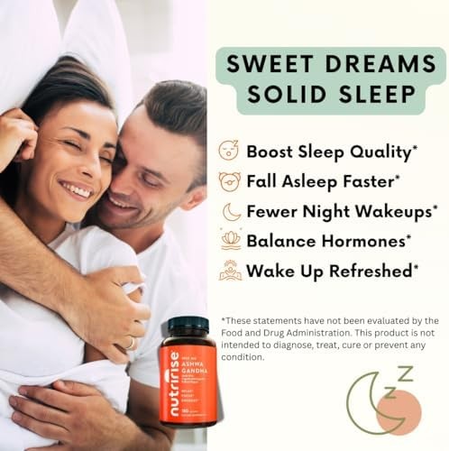 Organic Ashwagandha Root Capsules 1950mg Stress Mood Sleep Aid