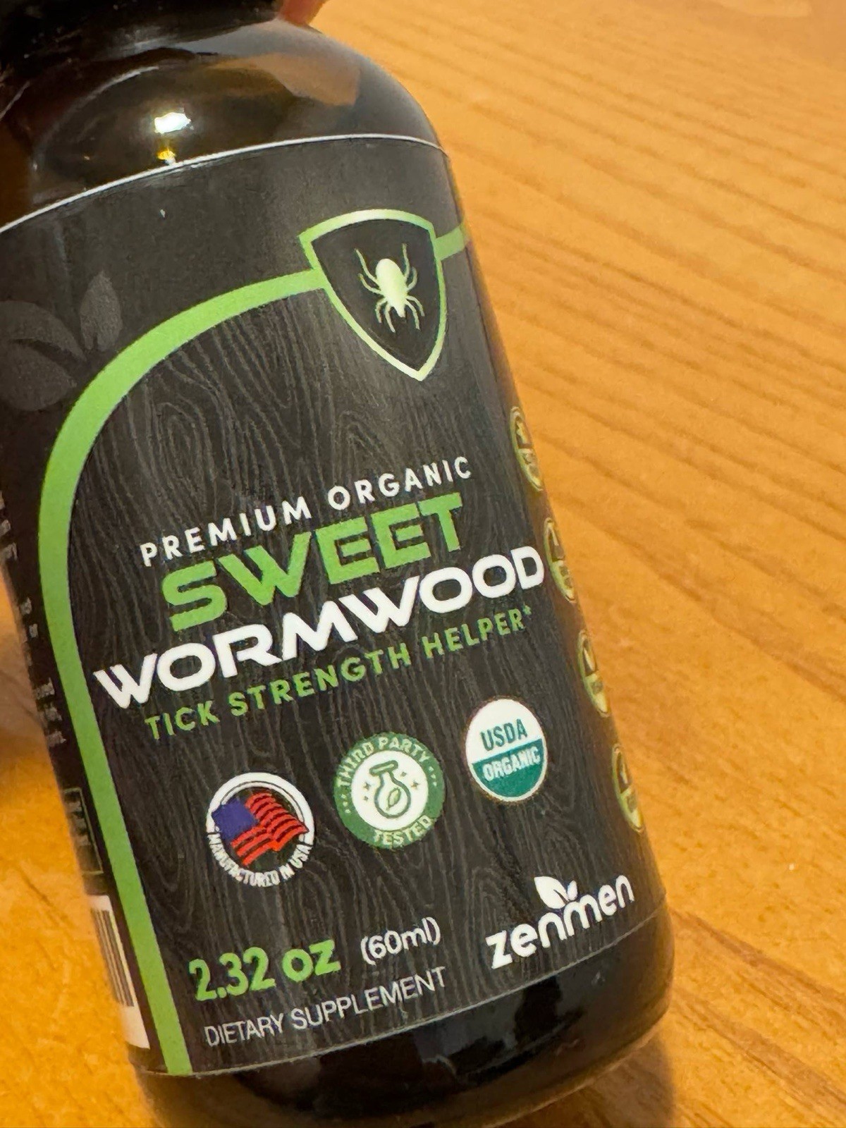 ZenMen Organic Sweet Wormwood Tincture 60ml – Gluten Free,Non-GMO