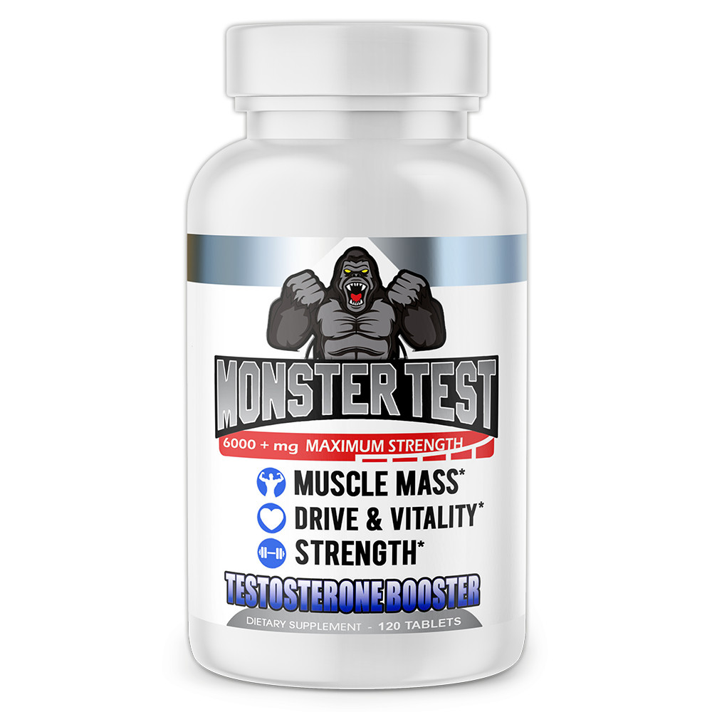 Angry Supplements Monster Test Testosteron Booster Tribulus for Men + PM 2-PK