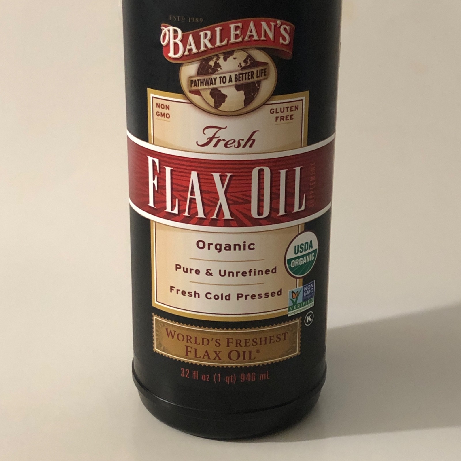 Barlean’s Organic Fresh Flax Oil — 32 Fl Oz