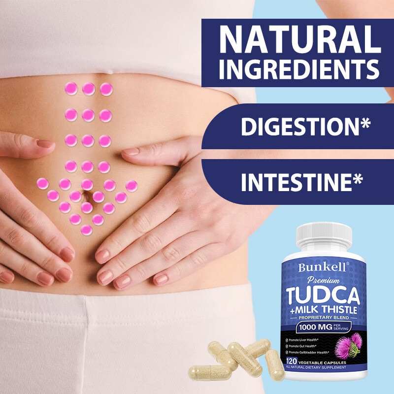 TUDCA Liver Support Supplement 1000mg Liver Detox Cleanse 30-120 Capsules