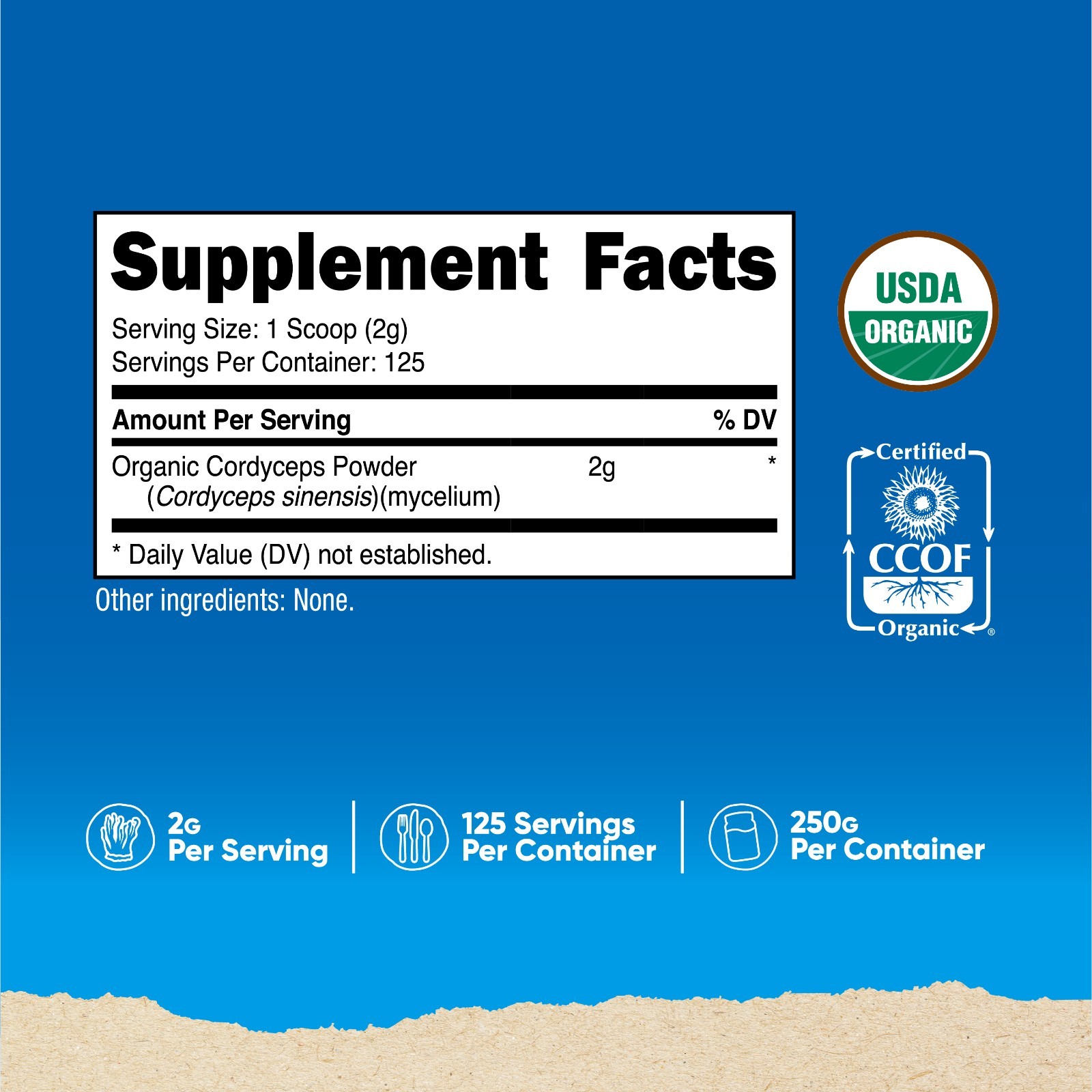 Nutricost Organic Cordyceps Mushroom Powder 250 Grams