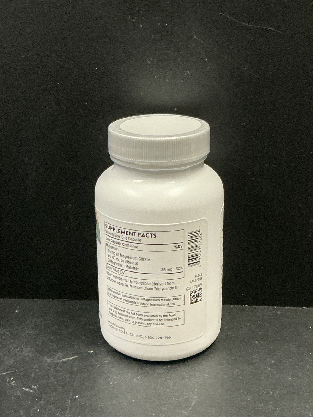 Thorne Research Magnesium CitraMate Dietary Supplement 90 Capsules 09/2027
