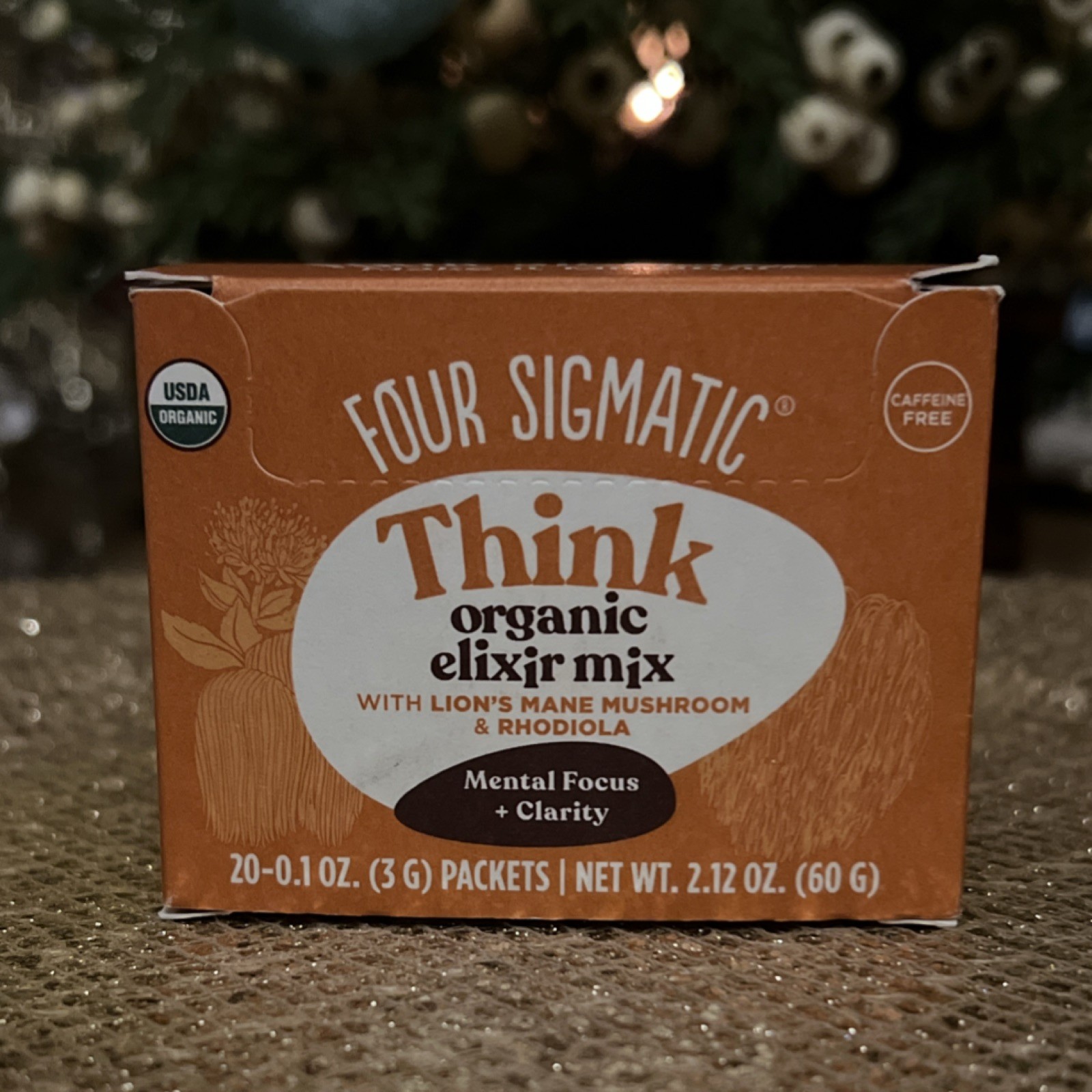 Four Sigmatic Think Elixir 20 Packets Lion’s Mane Rhodiola Caffeine-Free