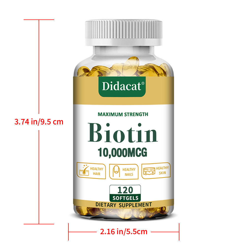 Vegan Biotin 10,000mcg Softgels – Max Strength Biotin Vitamin B7