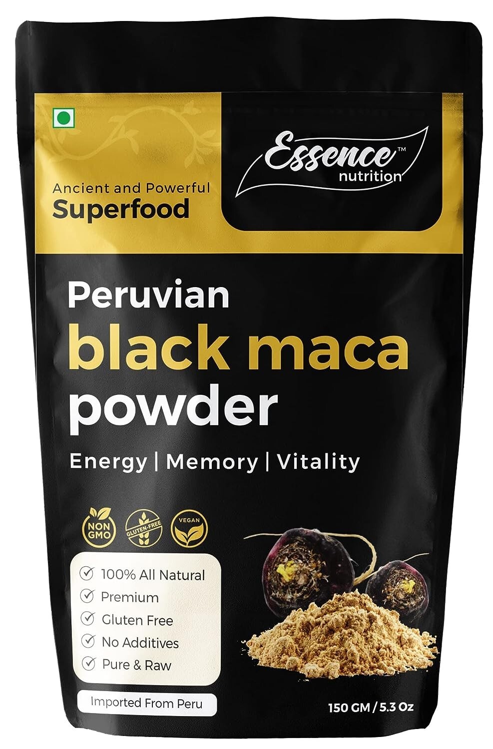 Original Black Maca Root Powder (150gm) – Pure & Effective Maca for Sex Workout