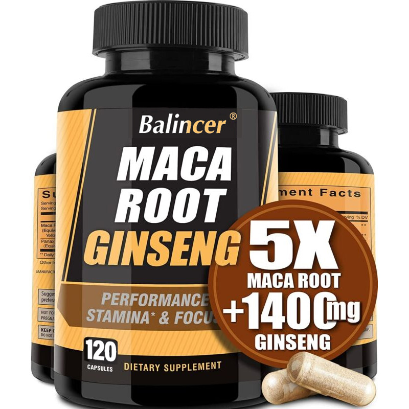 Maca Compound: Maca Root + Ginseng Extract Natural High Quality
