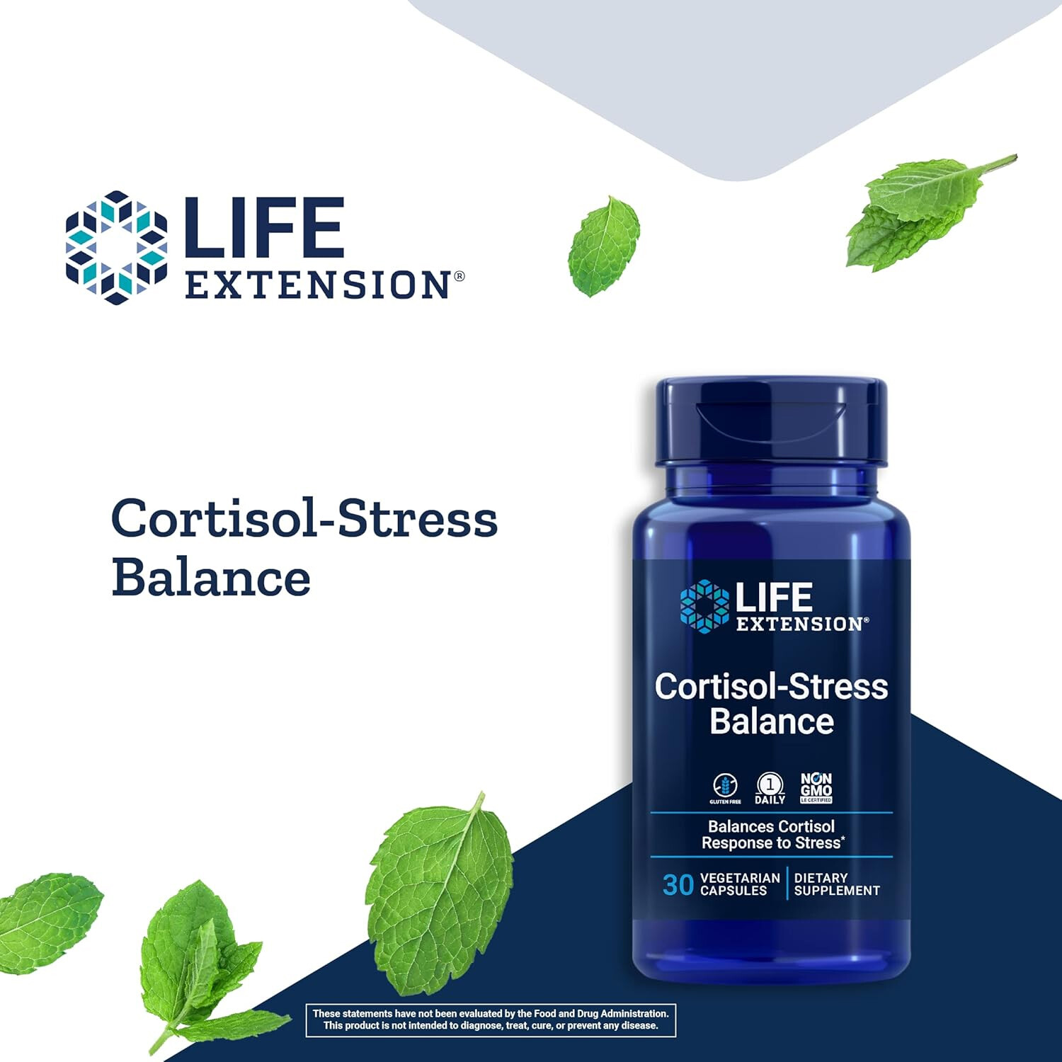 Life Extension Cortisol-Stress Balance, 30 Vegetarian Capsules