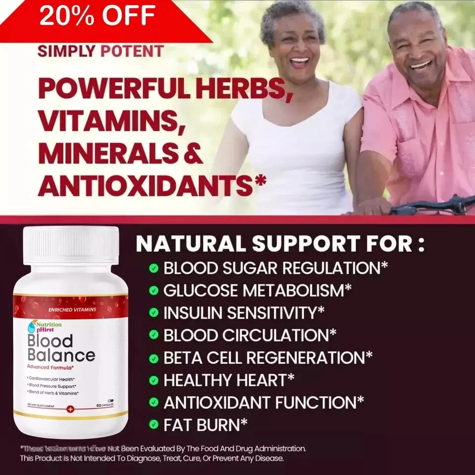 Striction BP Advanced Formula Support Healthy Blood Balance 80 caps – USA