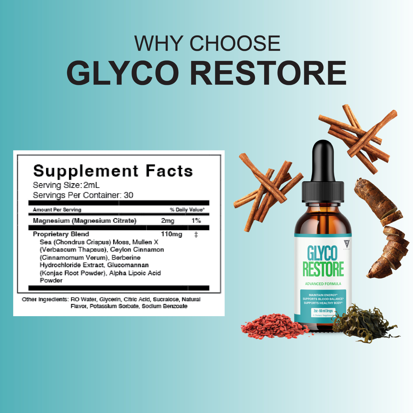 (5 Pack) Glyco Restore Drops, Glyco Restore Blood Support Supplement (10oz)