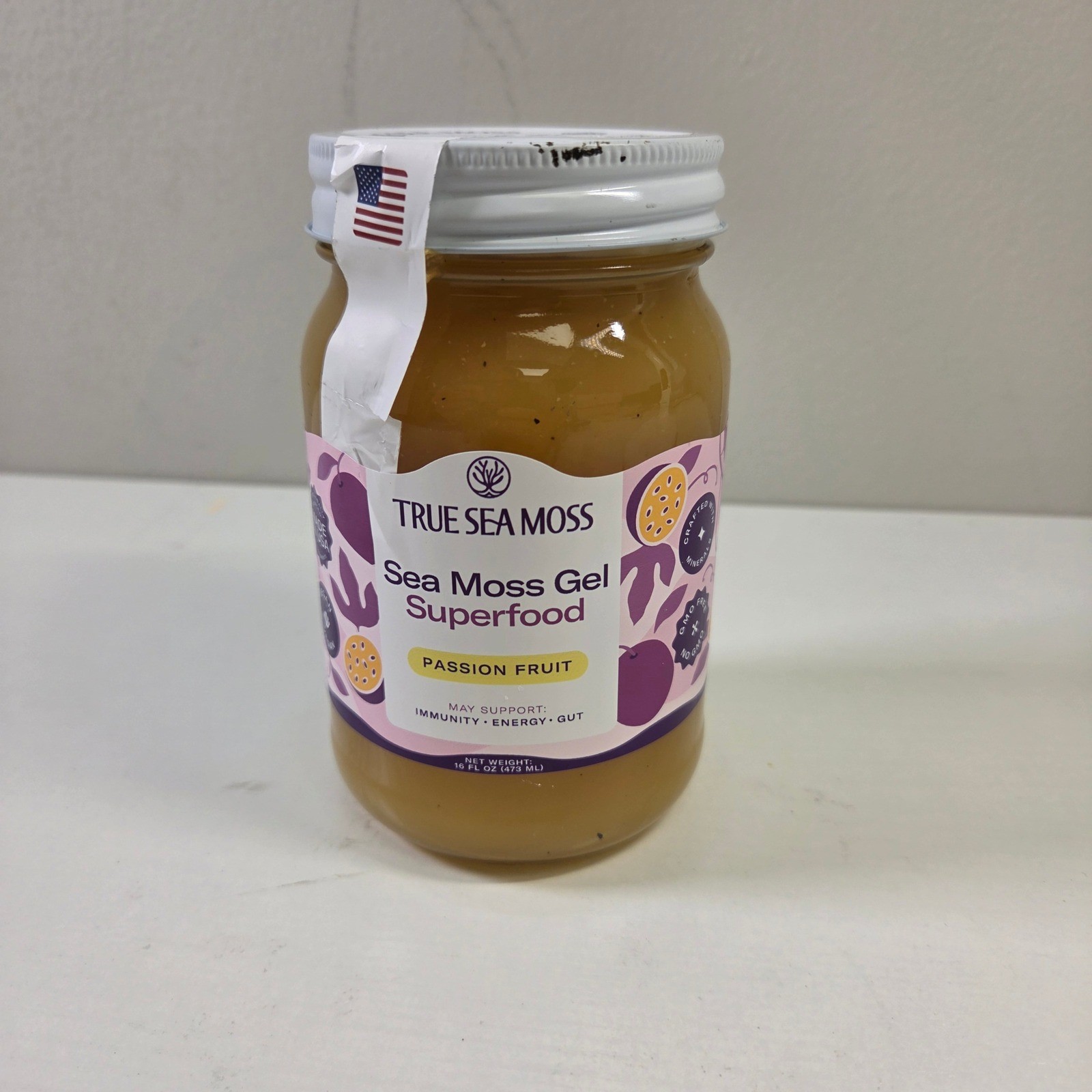 True Sea Moss Gel Superfood Passion Fruit 16oz Immune Energy Gut Support NEW