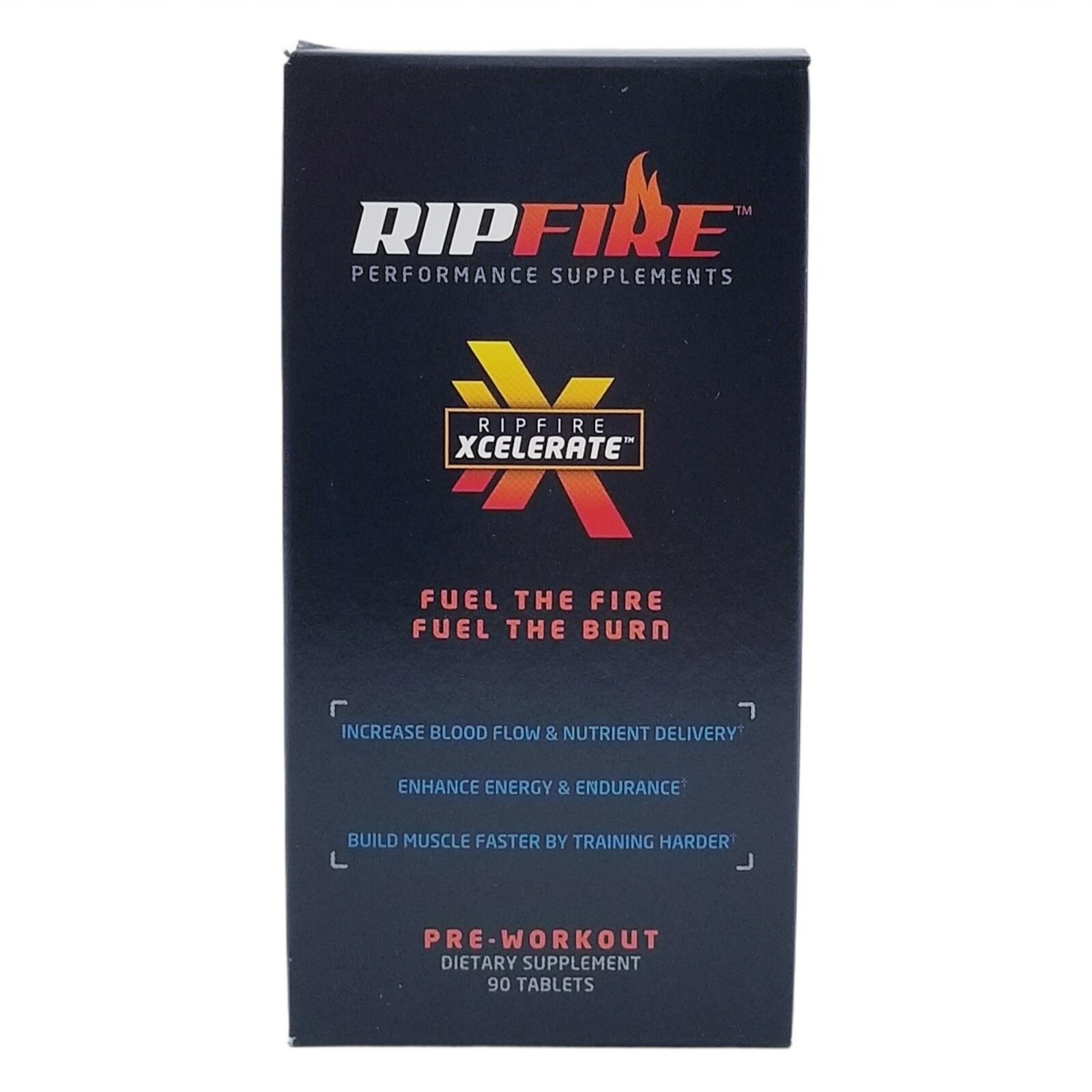 3X RipFire Xcelerate Pre-Workout Dietary Supplements 90 Tablets Each Fuel Energy