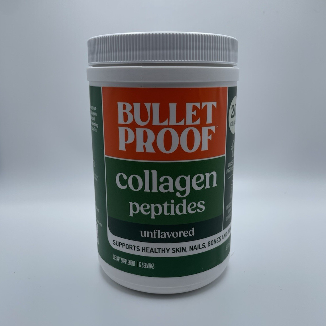 Bulletproof Collagen Peptides Powder Unflavored Hair/Skin/Nails Bone/Joint