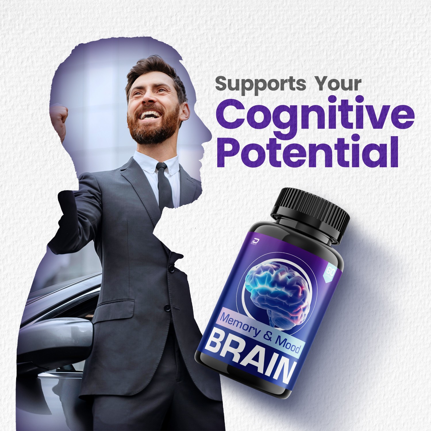 (3 Pack) Memory Mood Supplement Capsules – Memory and Mood Natural Blend Focus