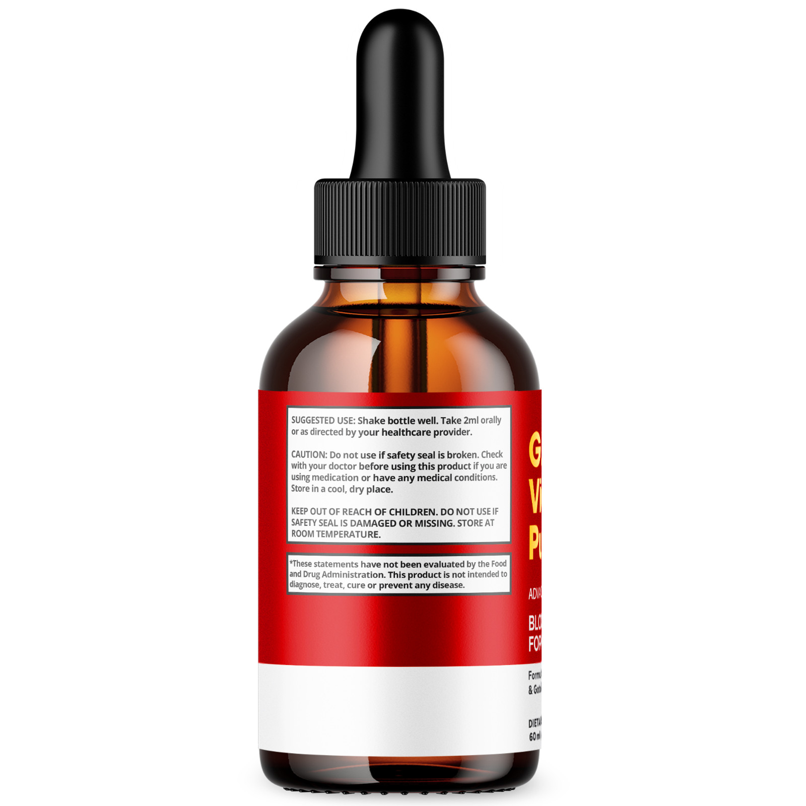 (1 Pack) Gluco Vita Pure Blood Support Drops Advanced Vitamin Supplement 2ML