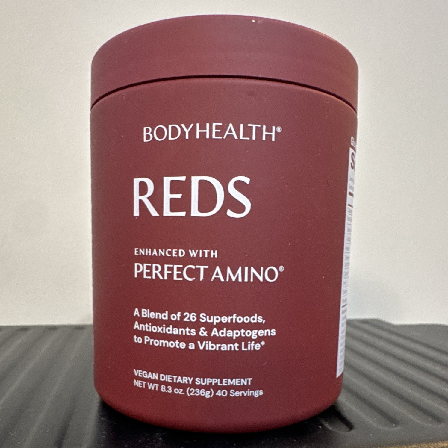 BodyHealth Reds Enhanced Perfect Amino Powder Vegan Gluten-Free 8.3 oz 40 Serv