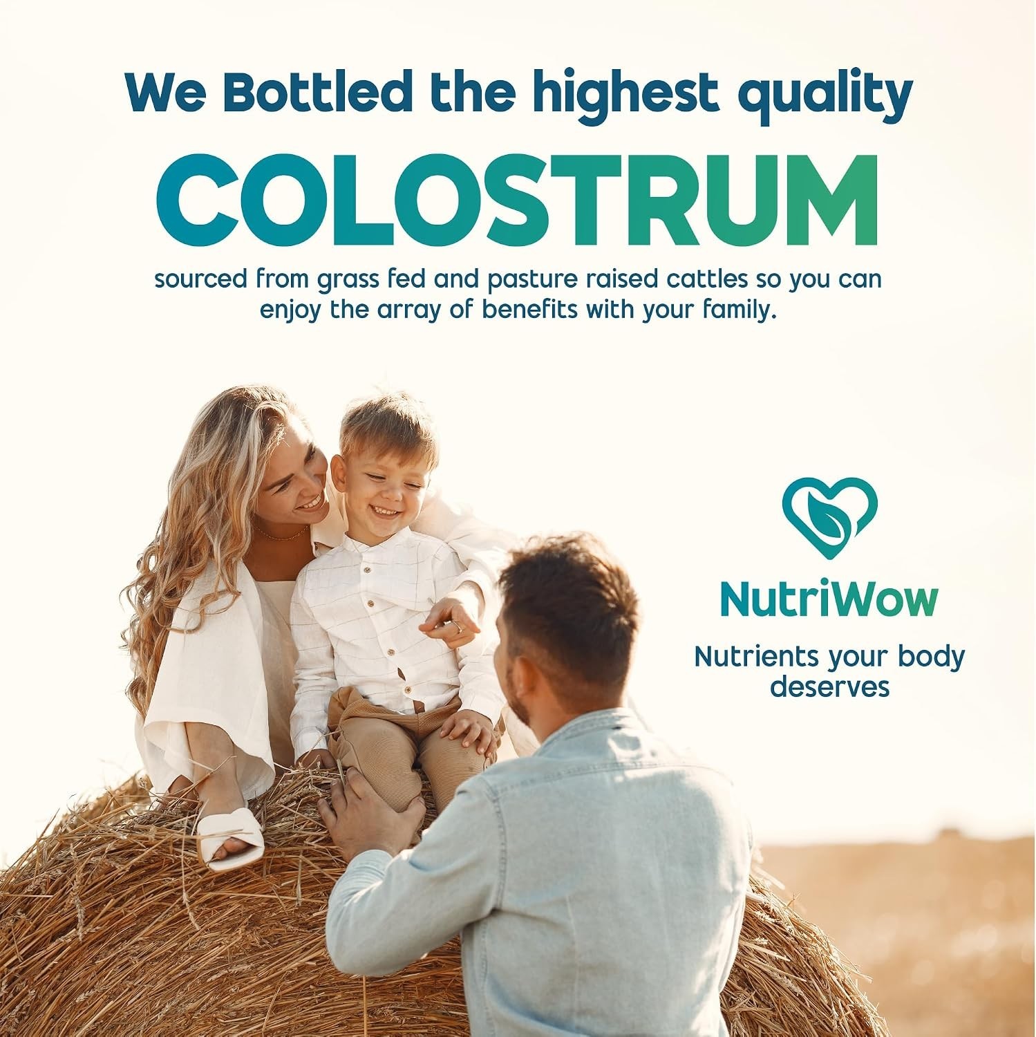 NutriWow Moo Boost Grass Fed Colostrum Powder Unflavored 4.32oz