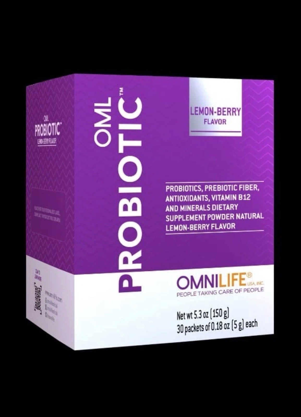 OML PROBIOTICS | Lemon-Berry Flavor Box With 30 Sachets | Digestive Health+ |