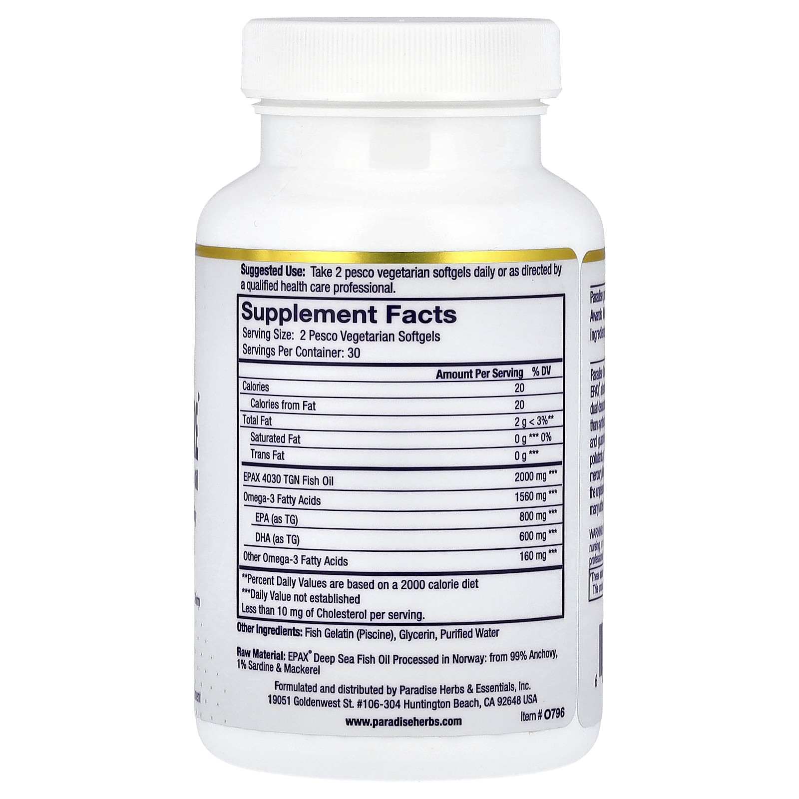 Omega Sure, Premium Omega-3 Fish Oil, 1,000 mg, 60 Pesco Vegetarian Softgels