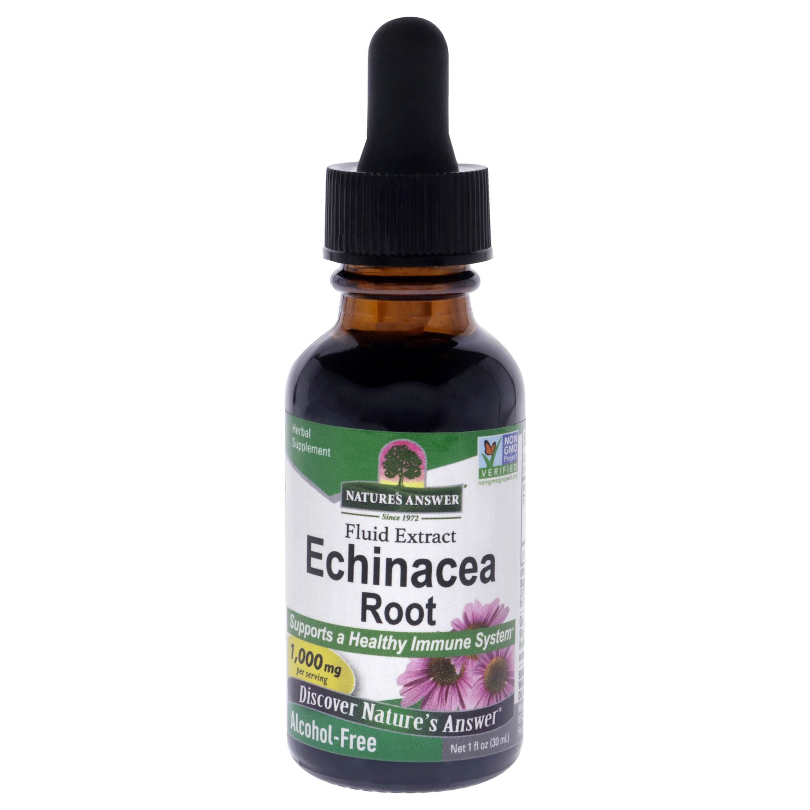 2 Pack Echinacea Root Extract AF – 1000 mg by Natures Answer for Unisex – 1 oz