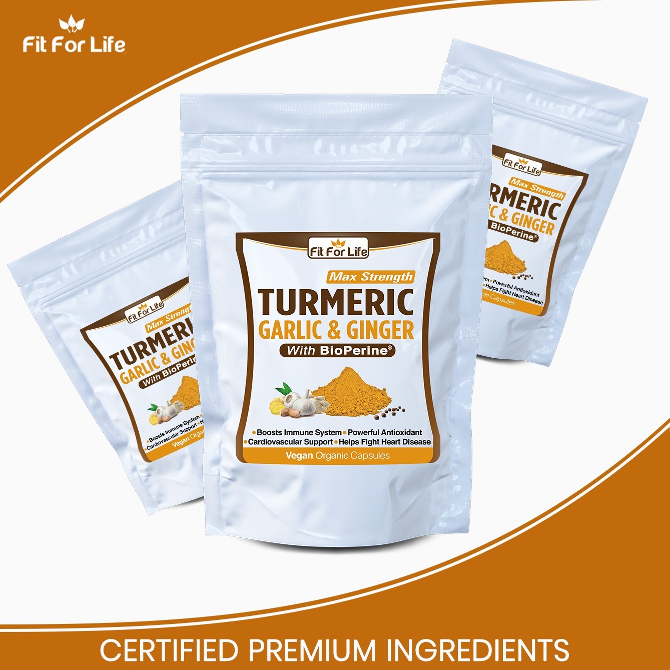 240 X STRONGEST PILLS TURMERIC GARLIC GINGER BIOPERINE CURCUMIN TUMERIC CAPSULES