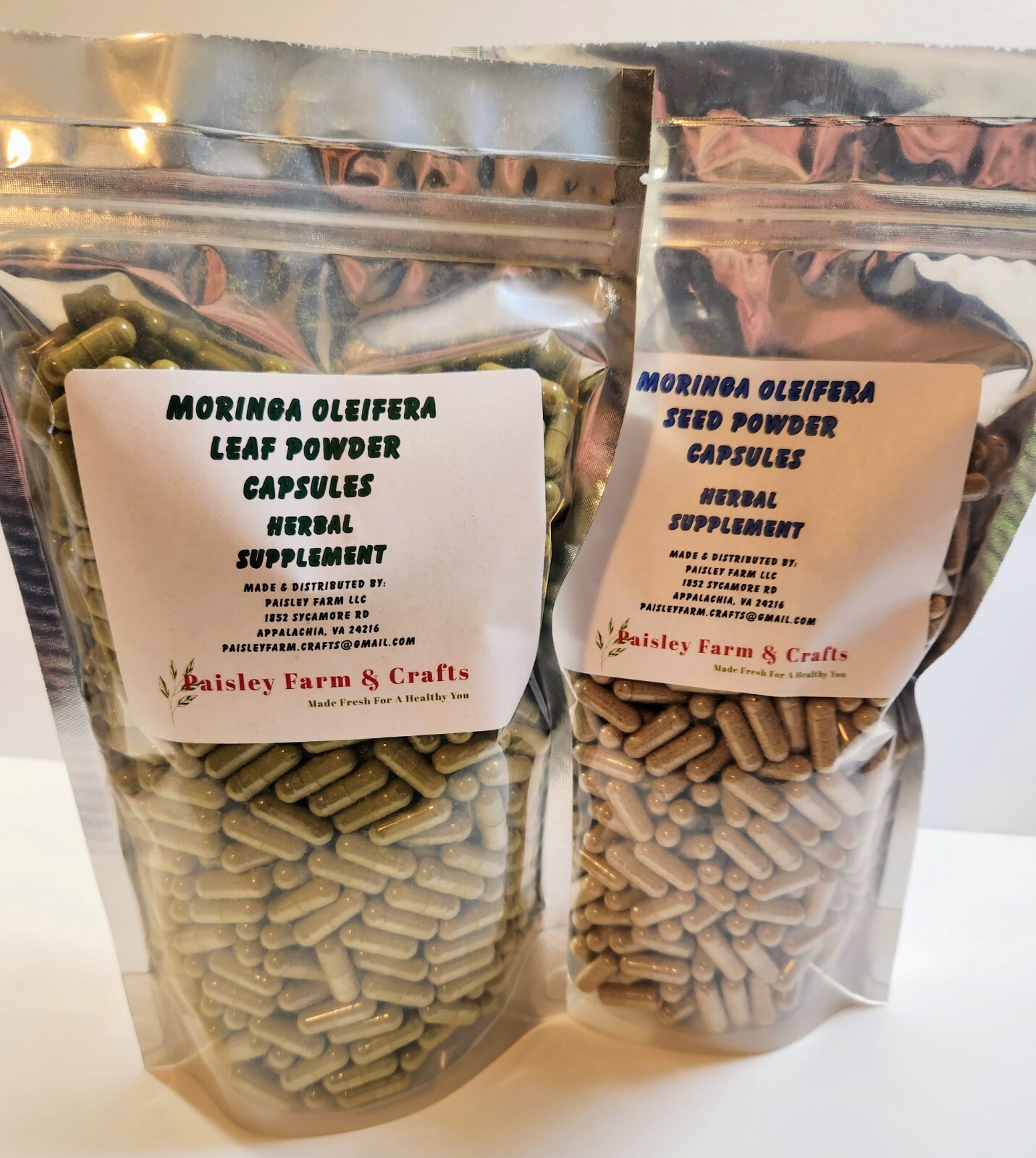 Moringa Leaf Powder Capsules & Moringa Seed Powder Capsules – Value Packs!