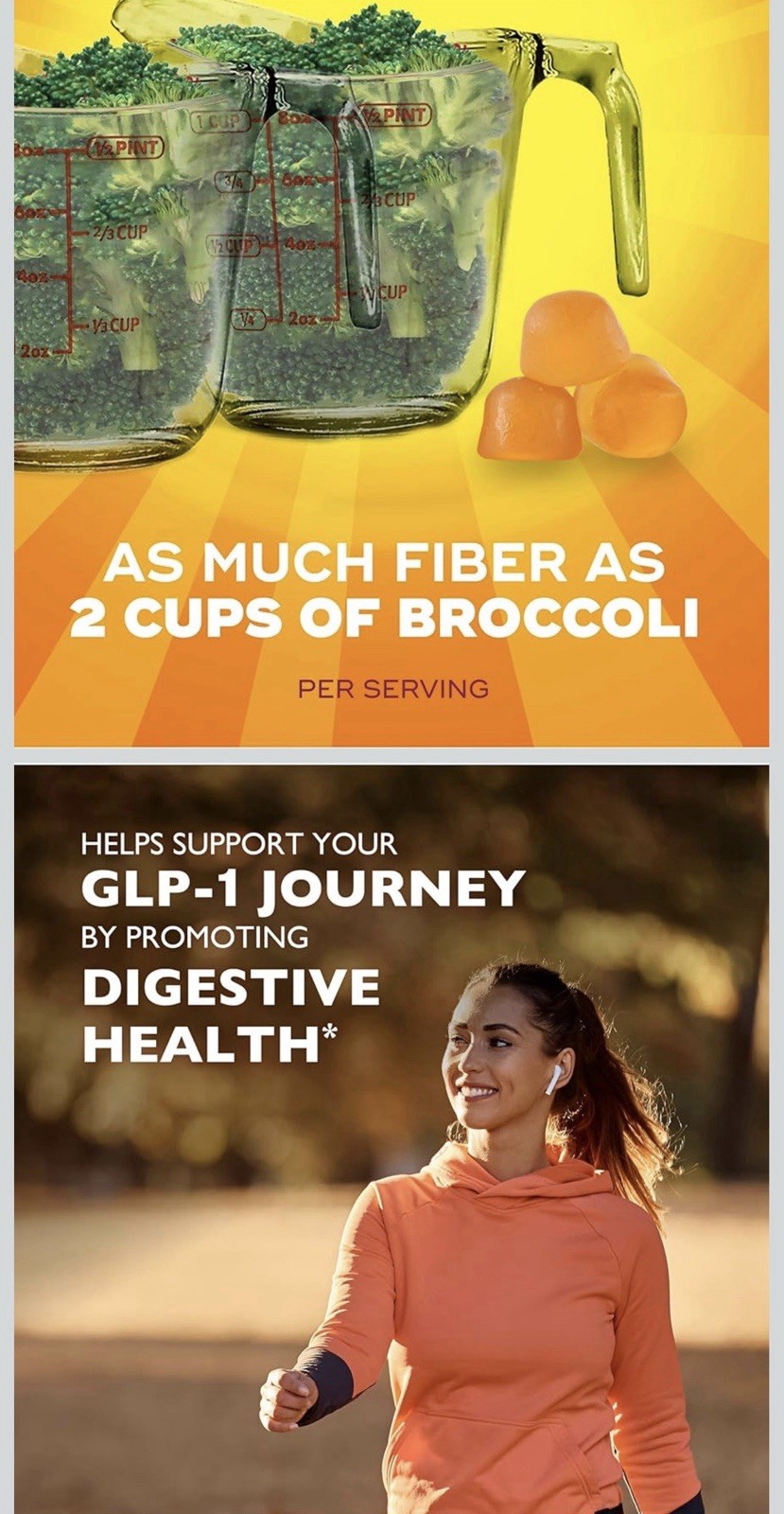 Metamucil Fiber Gummies Digestive Support Prebiotic No Sugar Added Orange 120
