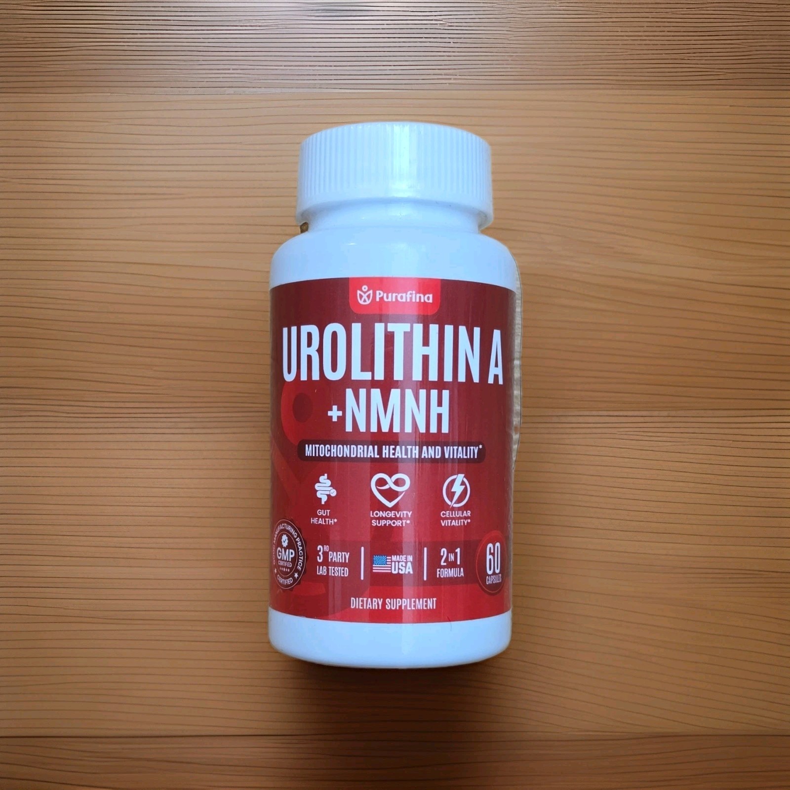 Purafina Urolithin A + NMNH Longevity Support 60 Capsules Made in USA Exp 12/27