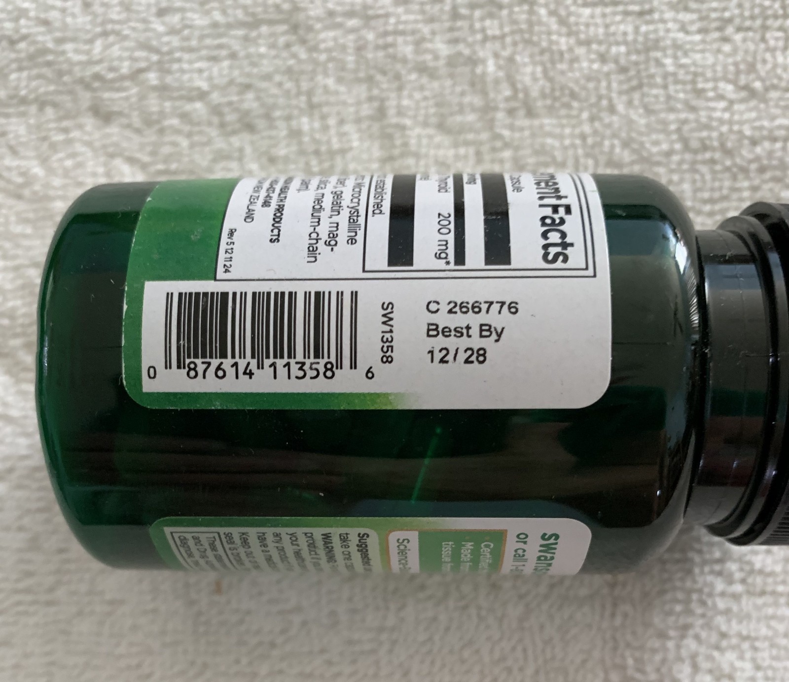 2 Bottles Swanson Thyroid Glandular, 200 mg, 60 Capsules in each, New & Sealed