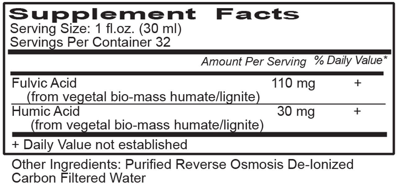 Vital Earth Mineral Blend Fulvic-Humic Whole Food Dietary Supplement 32 fl oz