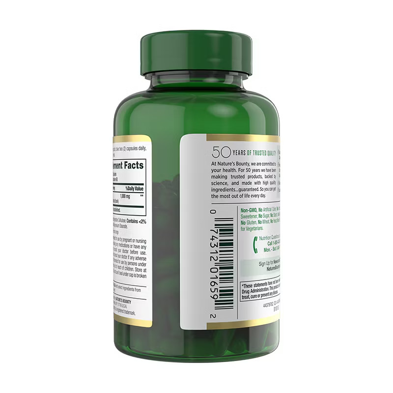 Natures Bounty Berberine 1000mg Capsules 120 Ct Herbal Supplement EXP: 08/2027