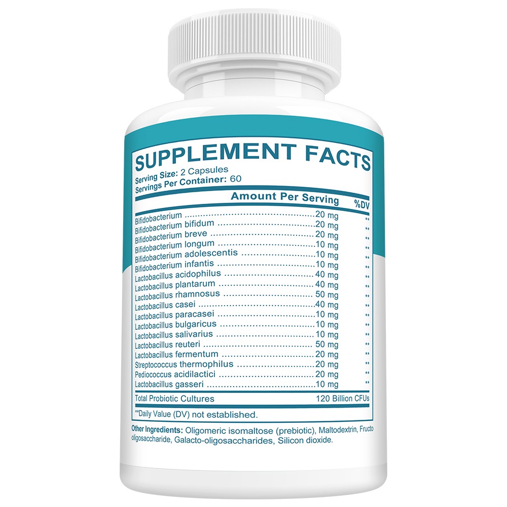Probiotics 120 Billion CFUs 18 Strains 3 Prebiotics Digestive Enzymes For Unisex