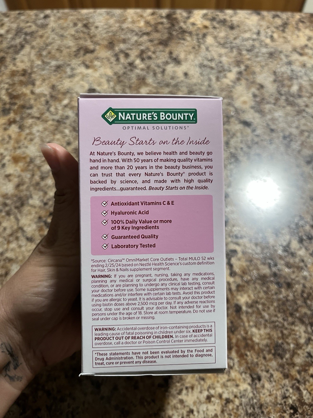 Nature’s Bounty Hair Skin Nails Biotin 5000mcg 150 Exp 05/27